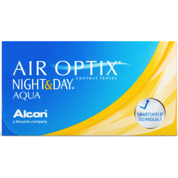 Image of Kontaktní čočky Air Optix Night & Day AQUA  
Měkké měsíční čočky pro nepřetržité nošení (ve dne i v noci), pohodlné a pohodlné! Při výrobě byla použita nejnovější technologie Permanent Plasma Technology, která vytvořila ultra hladký po
