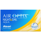 Image of Kontaktní čočky Air Optix Night & Day AQUA  
Měkké měsíční čočky pro nepřetržité nošení (ve dne i v noci), pohodlné a pohodlné! Při výrobě byla použita nejnovější technologie Permanent Plasma Technology, která vytvořila ultra hladký po